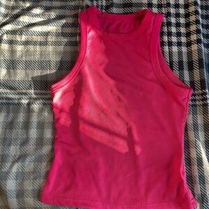 SHEIN Pink Ribbed Tank Top